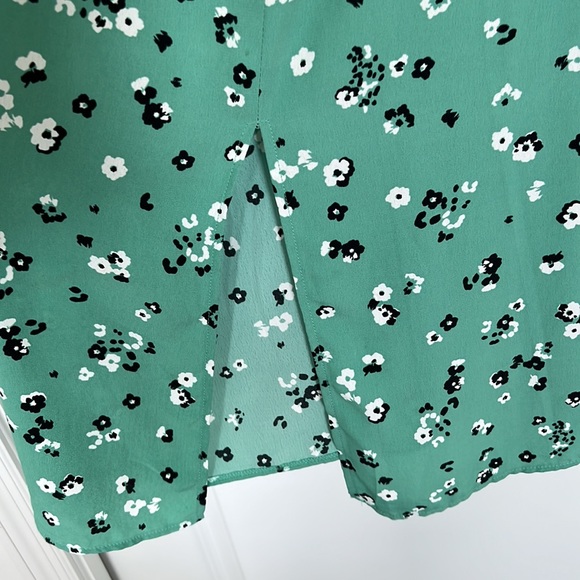 Top Shop Green Floral Dress US 4 - Picture 5 of 5